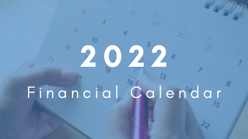 2022 Financial Calendar